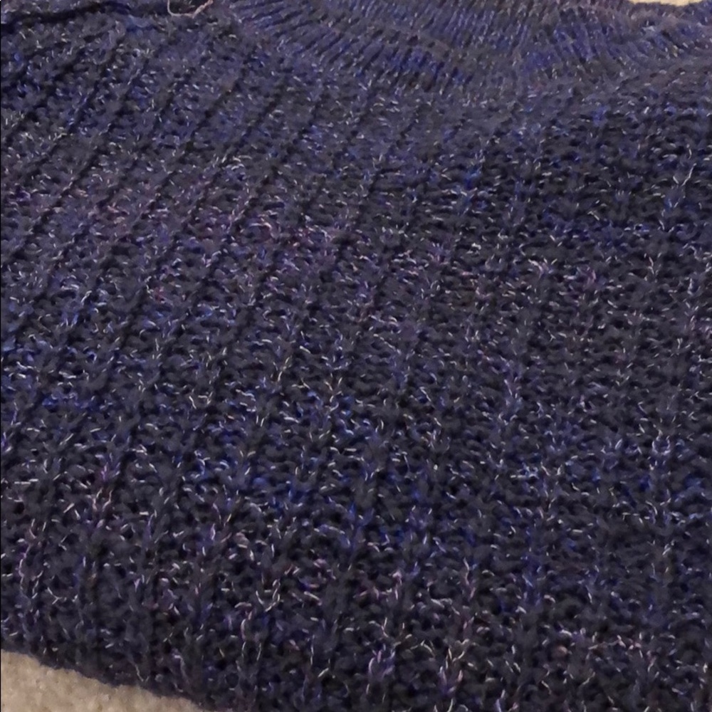 🌟SOLD Free People Purple Metallic Knit Sweater - Picture 4 of 4